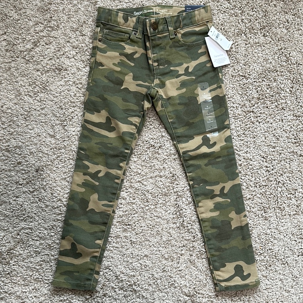 NWT Girls Gap High Stretch Super Skinny Denim in Camo Sz 5